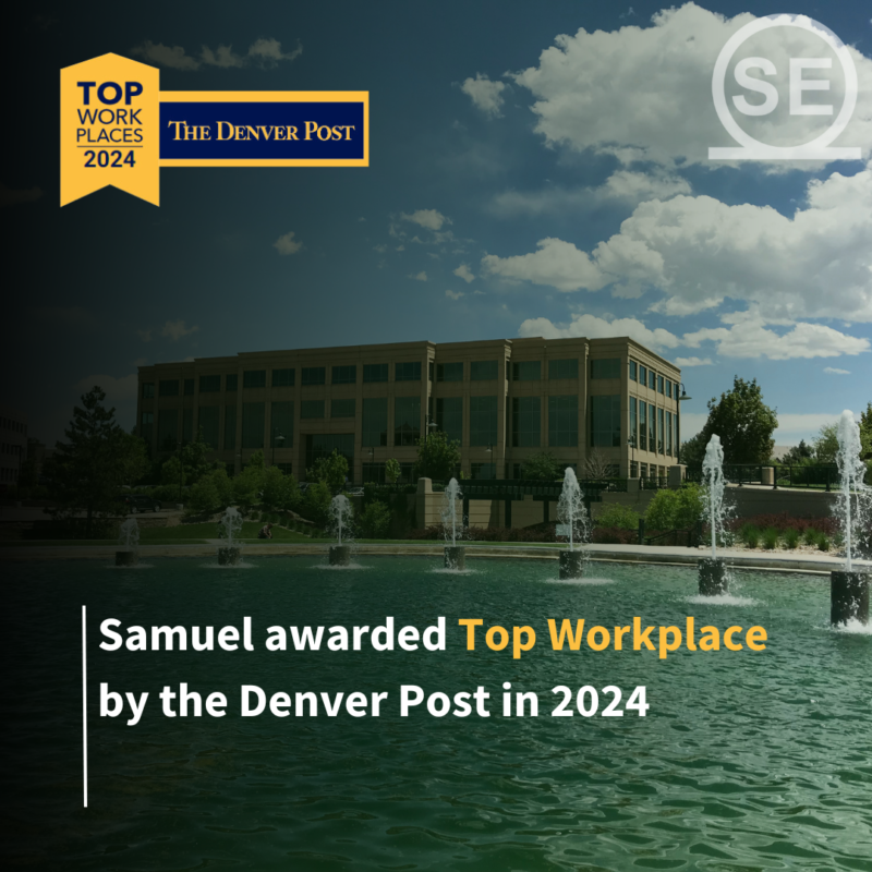 Samuel awarded Top Workplace by The Denver Post in 2024